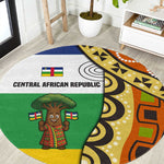Central African Republic Round Carpet Baobab and Flag - African Pride