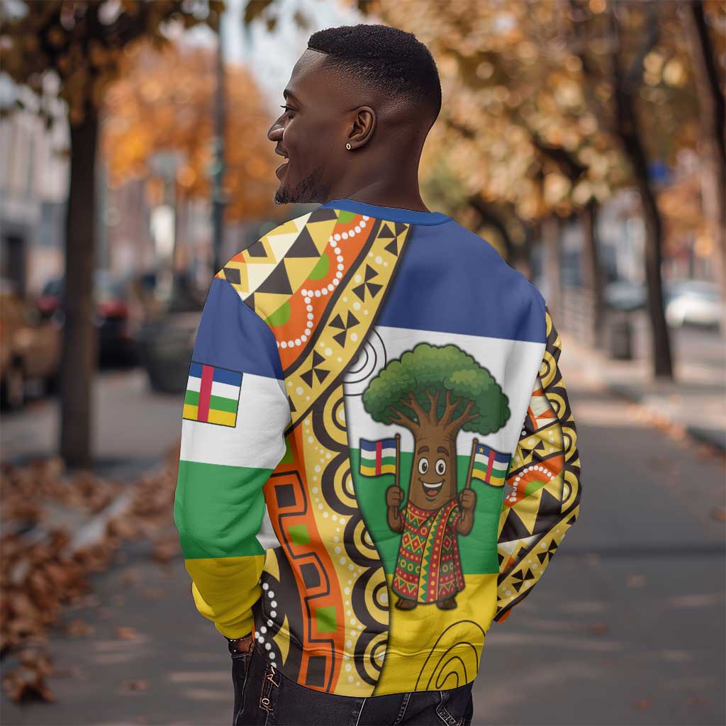 Central African Republic Sweatshirt Baobab and Flag - African Pride