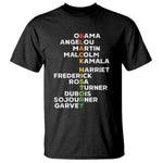 Black History Leaders T Shirt Martin Malcolm Harriet Obama