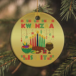 African American Xmas Kwanzaa Is Lit Christmas Ornament