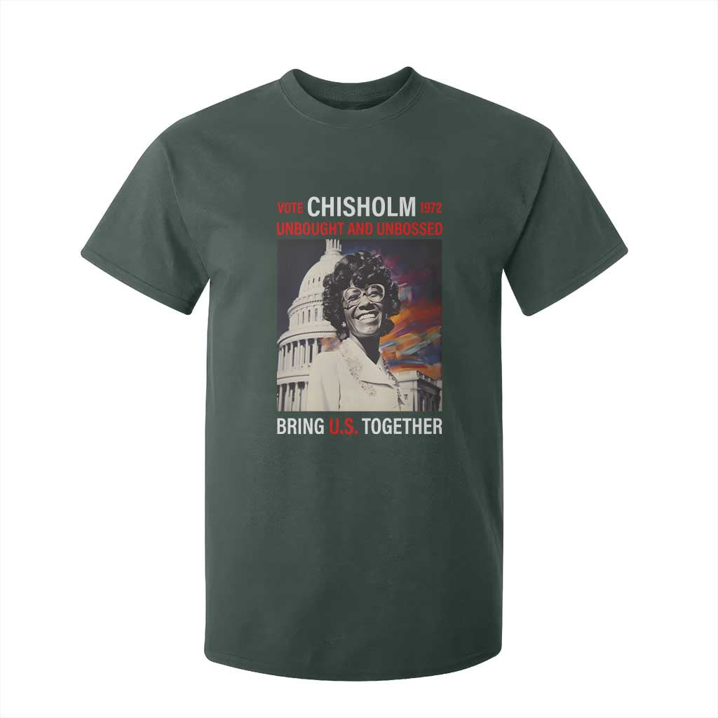 Shirley Chisholm T Shirt For Kid Unbought And Unbossed Bring U.S. Together BHM Melanin