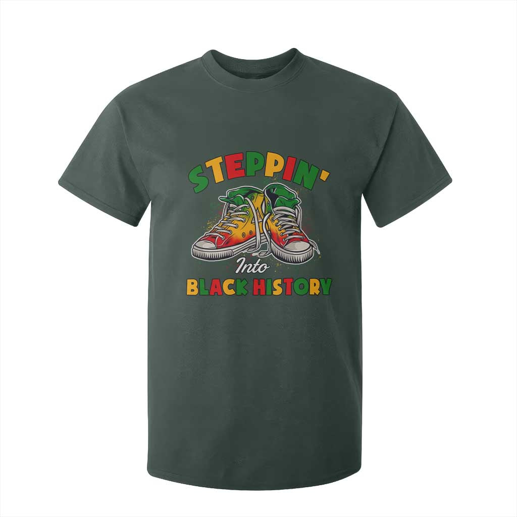 Stepping Into Black History Month T Shirt For Kid