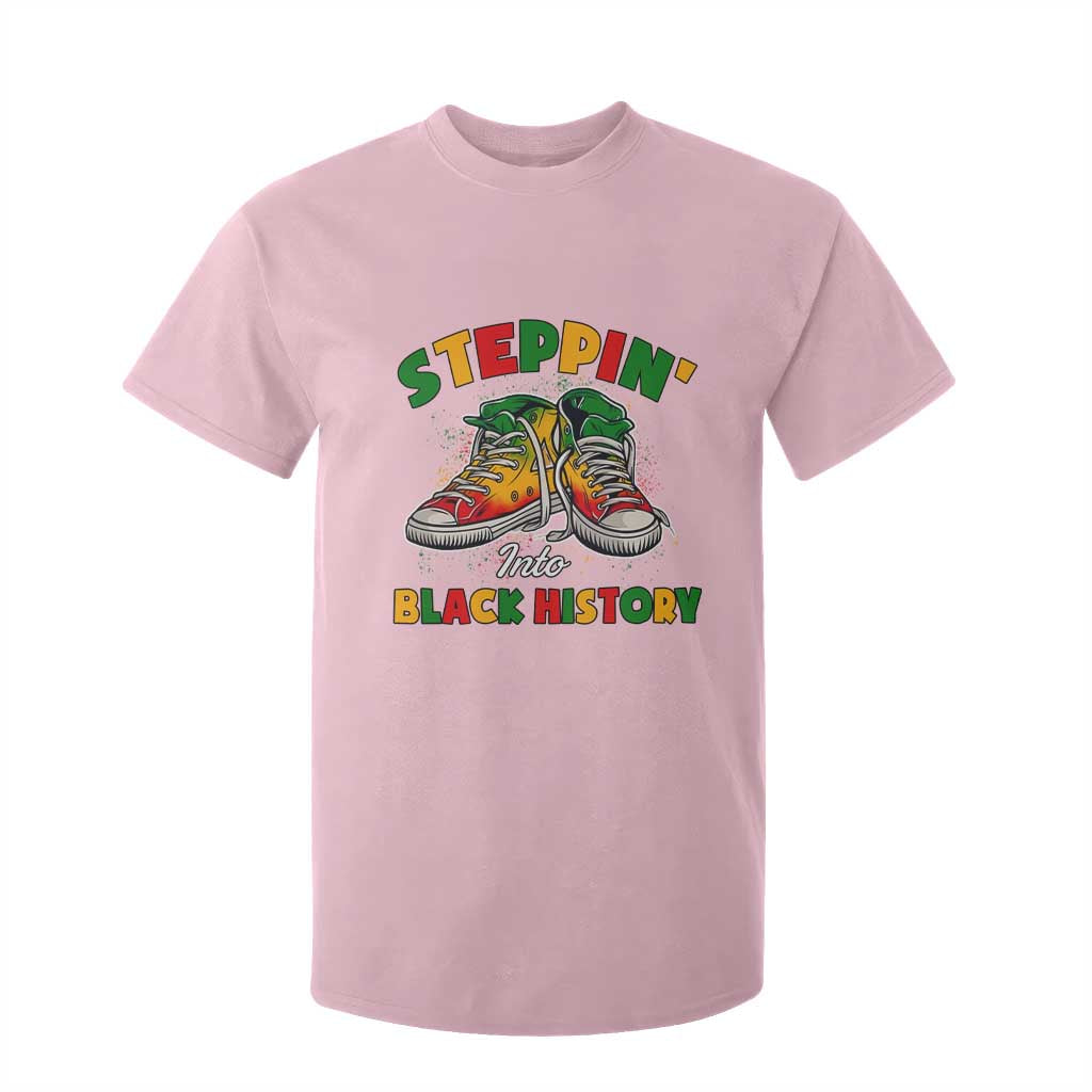 Stepping Into Black History Month T Shirt For Kid