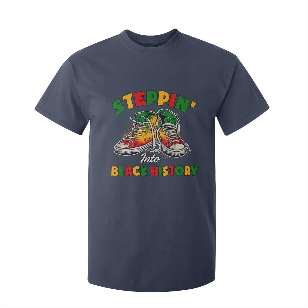 Stepping Into Black History Month T Shirt For Kid