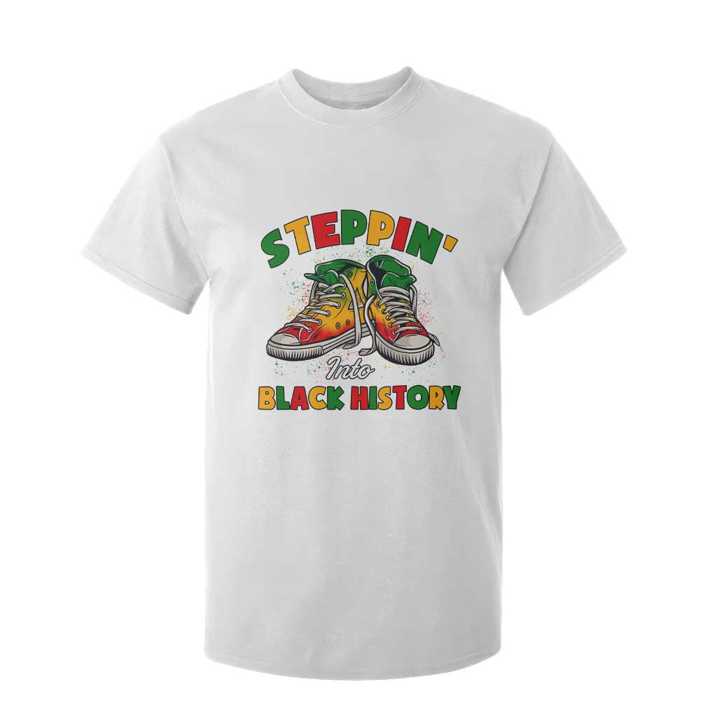 Stepping Into Black History Month T Shirt For Kid