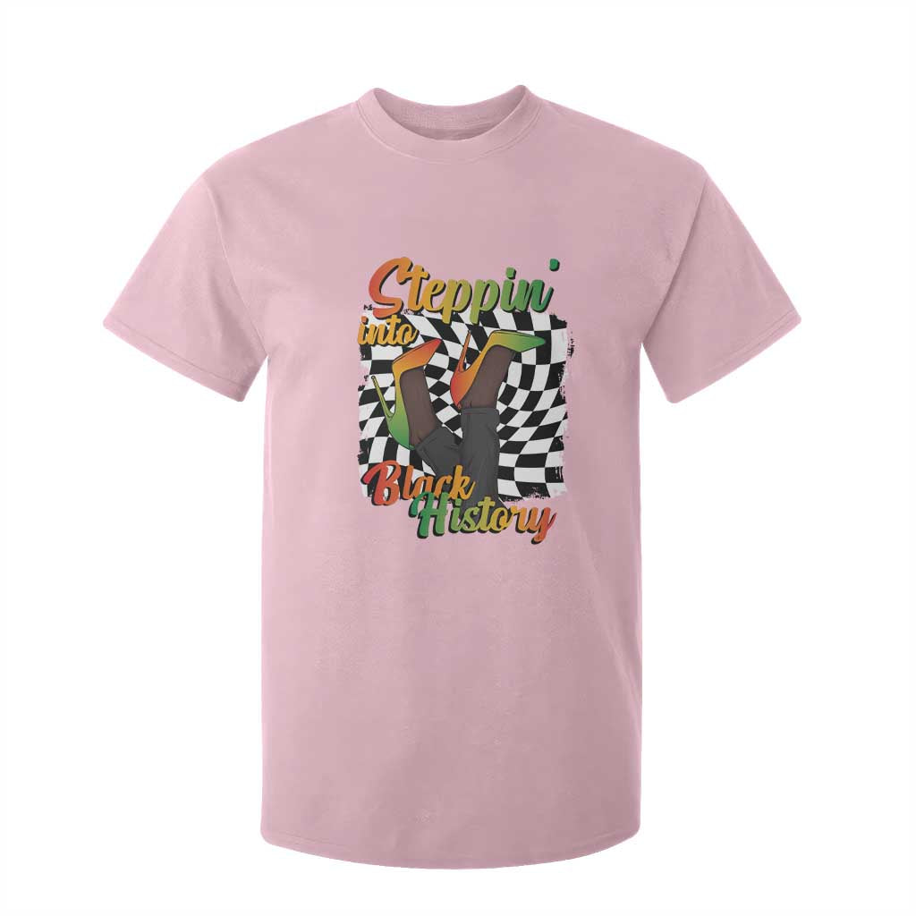 Stepping Into Black History Month T Shirt For Kid African American Women Melanin Pride