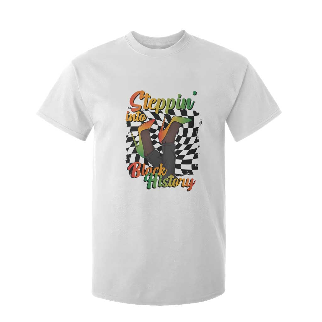Stepping Into Black History Month T Shirt For Kid African American Women Melanin Pride