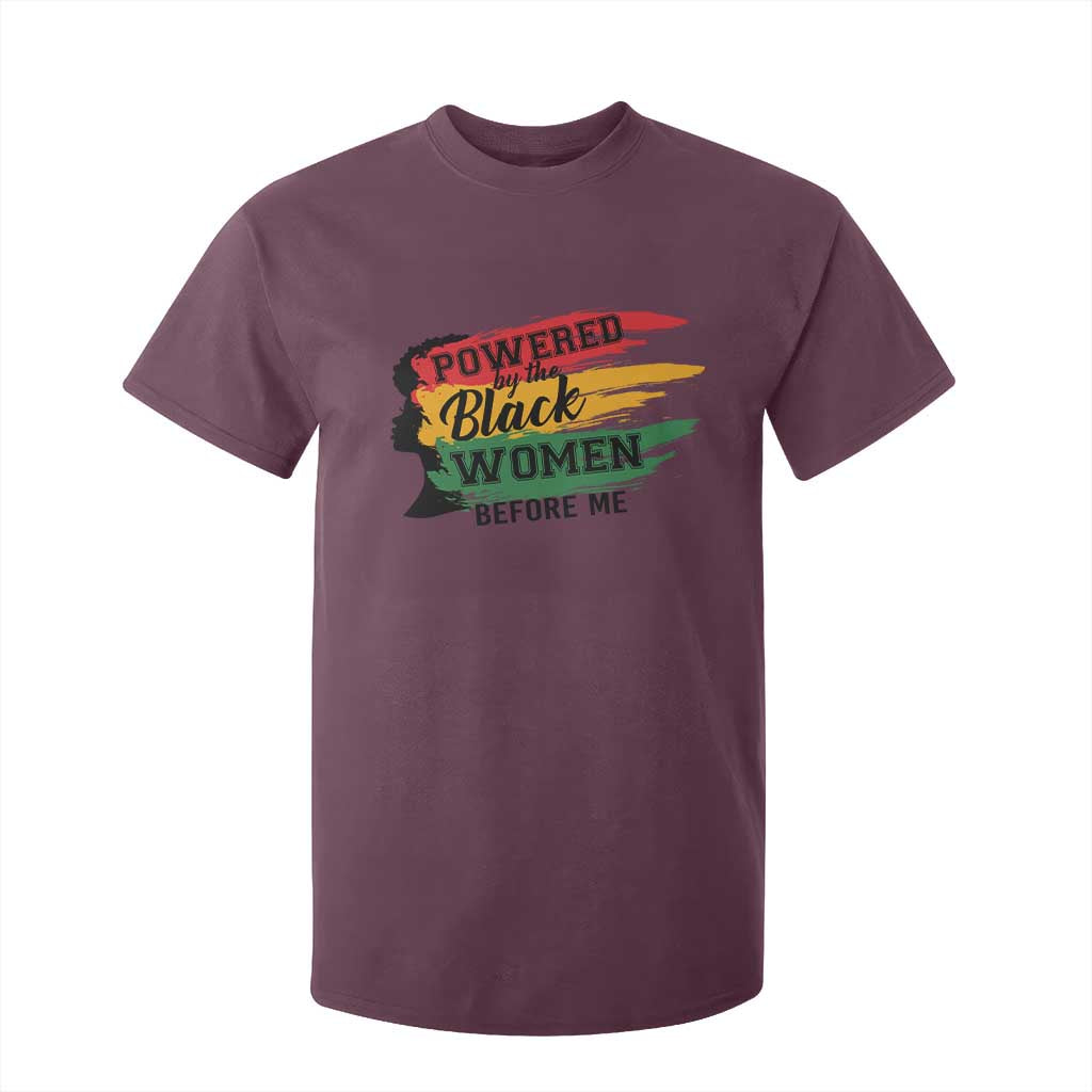 Powered By The Black Women Before Me T Shirt For Kid