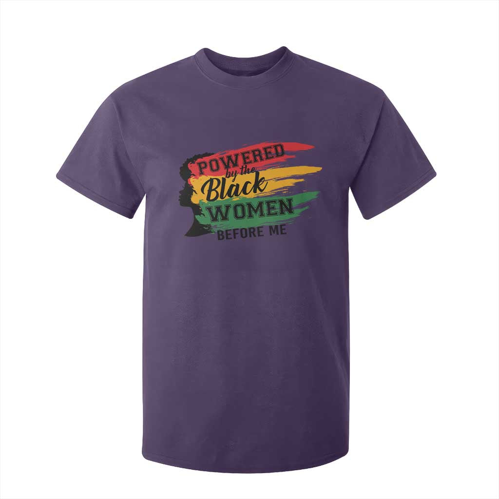 Powered By The Black Women Before Me T Shirt For Kid