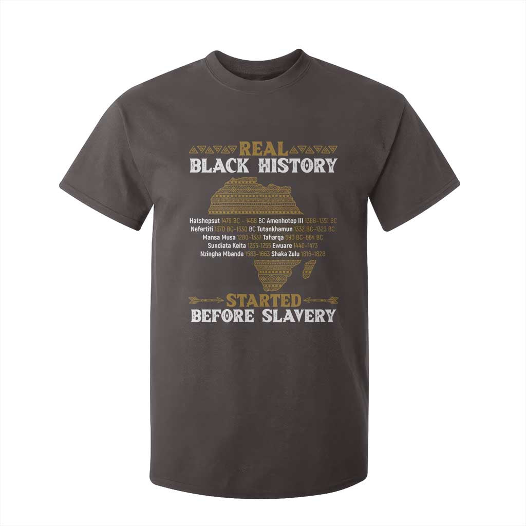 Real Black History Started Before Slavery T Shirt For Kid