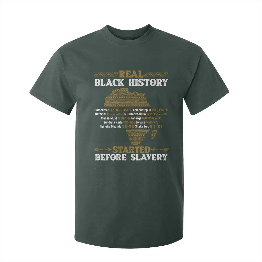 Real Black History Started Before Slavery T Shirt For Kid