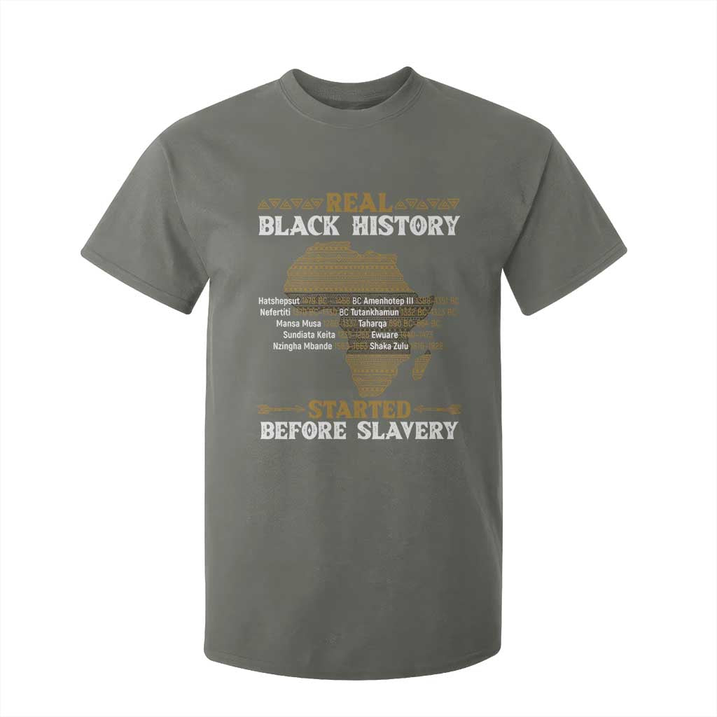 Real Black History Started Before Slavery T Shirt For Kid