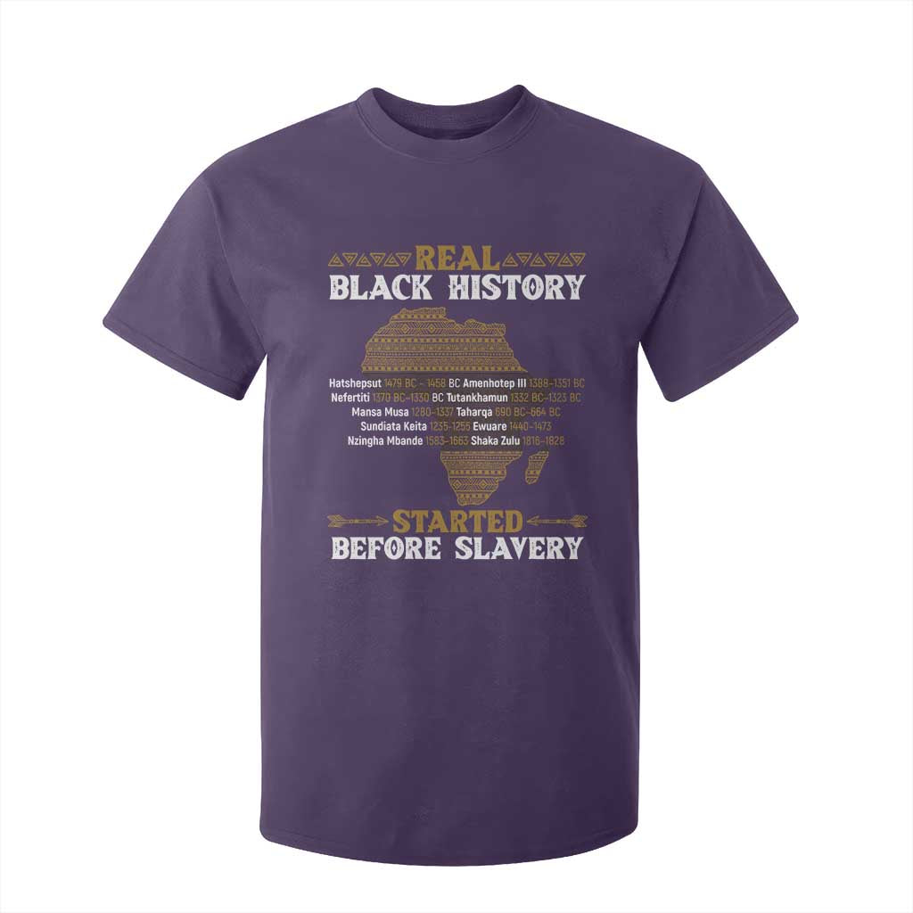 Real Black History Started Before Slavery T Shirt For Kid