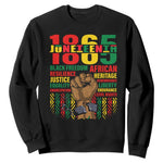 1865 Juneteenth Sweatshirt Black Freedom African Resilience Remembrance