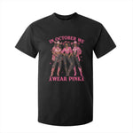 In October We Wear Pink T Shirt For Kid Breast Cancer Awareness Month Black Cowgirl Pink Ribbon - African Pride