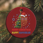 Merry Chrismukkah Happy Christmas Hanukkah Christmas Ornament - African Pride