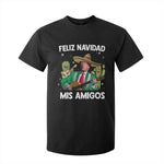 Mexico Christmas Trump T Shirt For Kid Feliz Navidad Mis Amigos Xmas Funny Trump Santa Ugly Christmas - African Pride
