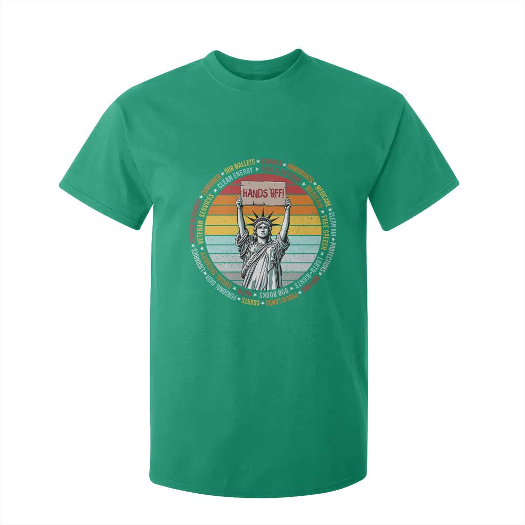 Statue of Liberty Hands Off Protest T Shirt For Kid Resist Resistance - African Pride