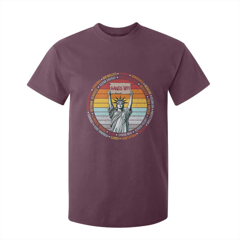 Statue of Liberty Hands Off Protest T Shirt For Kid Resist Resistance - African Pride