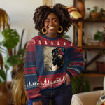 The 92% Black Women Power Knit Sweatshirt 92 Percent Floral Melanin Girls - African Pride