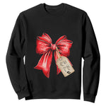 Christmas Pregnancy Announcement Sweatshirt Coquette Bow Xmas Maternity Gift - African Pride