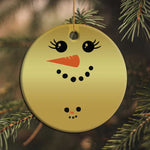 Christmas Pregnancy Announcement Christmas Ornament Snowman Face Xmas Maternity Gift - African Pride