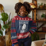 Martin Luther King Jr Knit Sweatshirt The Time Is Always Right To Do What Is Right - African Pride