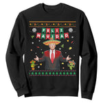 Mexico Christmas Trump Sweatshirt Feliz Navidad Xmas Funny Trump Santa Ugly Christmas - African Pride