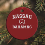 Nassau Souvenir Christmas Ornament Bahamas Rowing Beach Summer Vacation - African Pride
