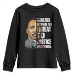 Martin Luther King Jr. Youth Sweatshirt Civil Rights Injustice Anywhere Is a Threat To Justice Everywhere - African Pride