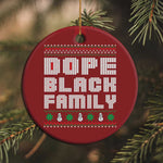 African American Family Christmas Christmas Ornament Dope Black Family Matching Ugly Xmas - African Pride