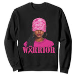 African American Warrior Breast Cancer Sweatshirt Pink Ribbon - African Pride