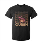African American Pride T Shirt For Kid Melanin Queen Afro Messy Bun