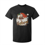 Funny Black Santa Christmas T Shirt For Kid Believe Retro African American Xmas