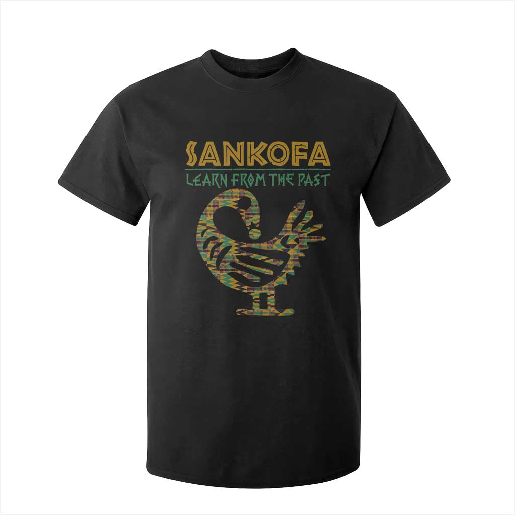 Sankofa Learn From The Past T Shirt For Kid African Bird Black History Akan Pattern