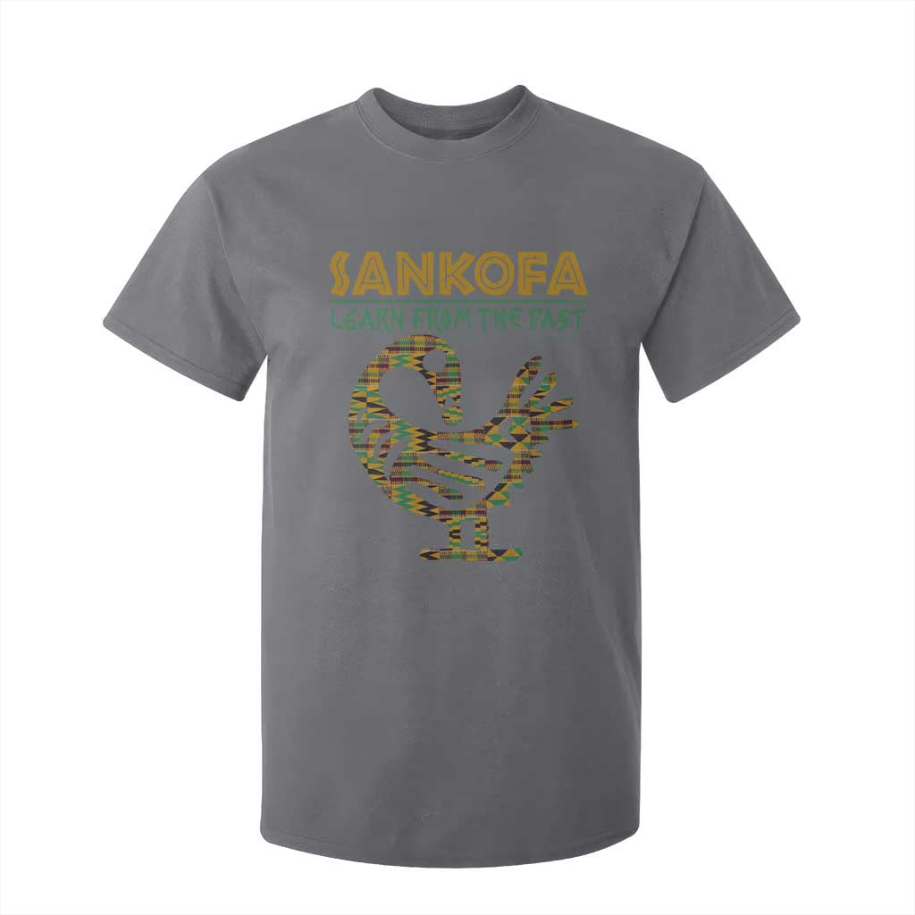 Sankofa Learn From The Past T Shirt For Kid African Bird Black History Akan Pattern