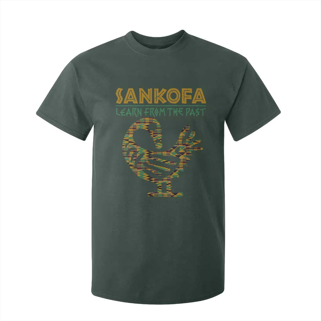 Sankofa Learn From The Past T Shirt For Kid African Bird Black History Akan Pattern