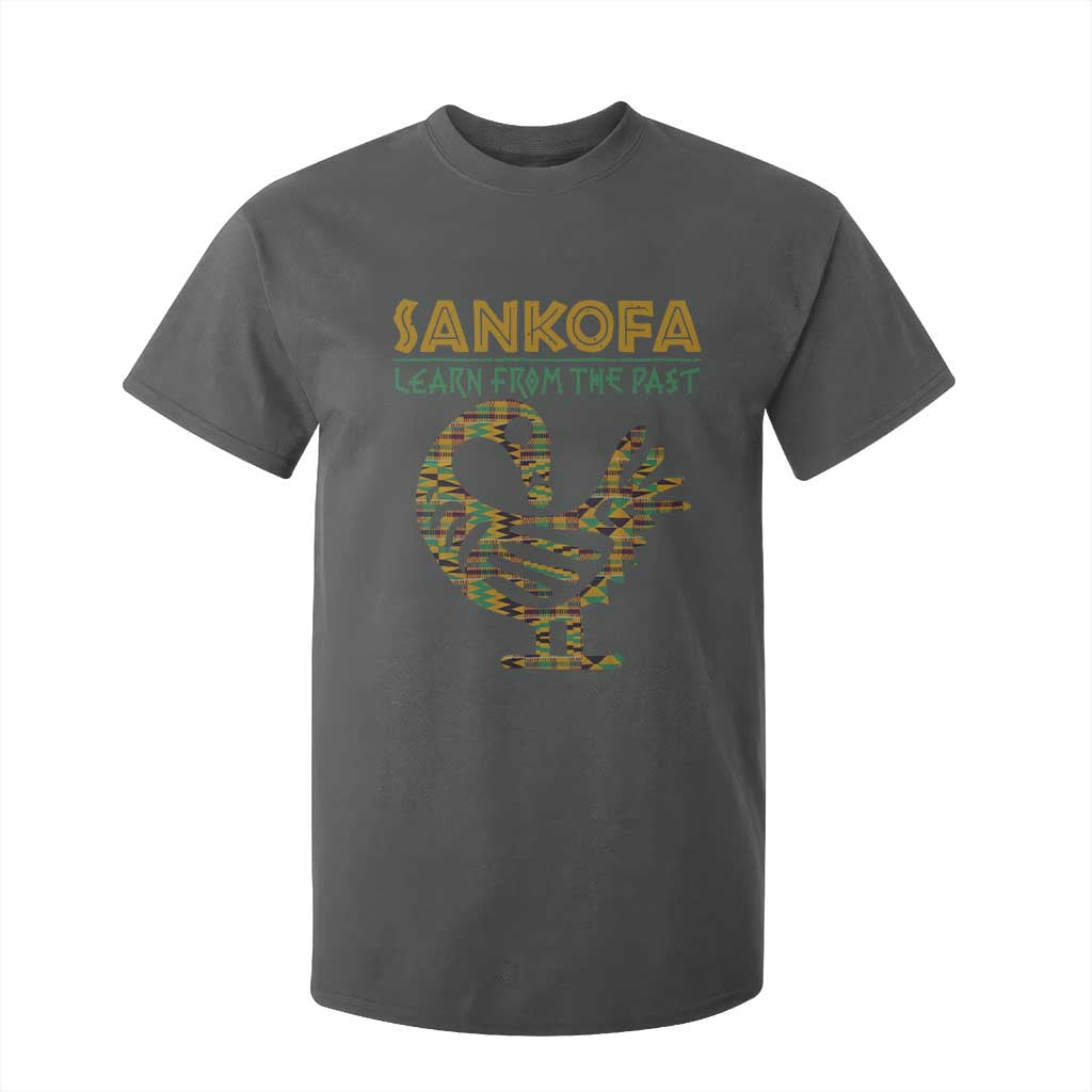 Sankofa Learn From The Past T Shirt For Kid African Bird Black History Akan Pattern