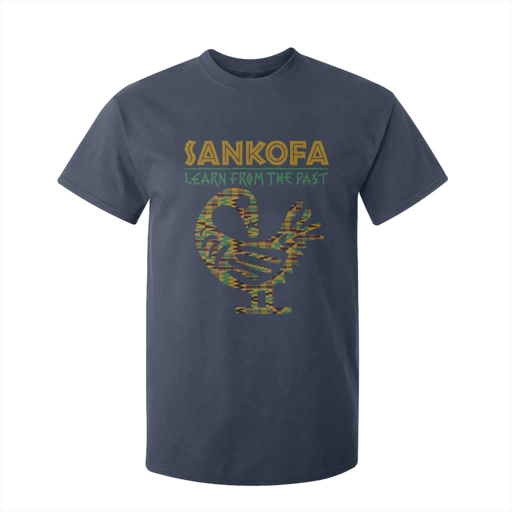 Sankofa Learn From The Past T Shirt For Kid African Bird Black History Akan Pattern