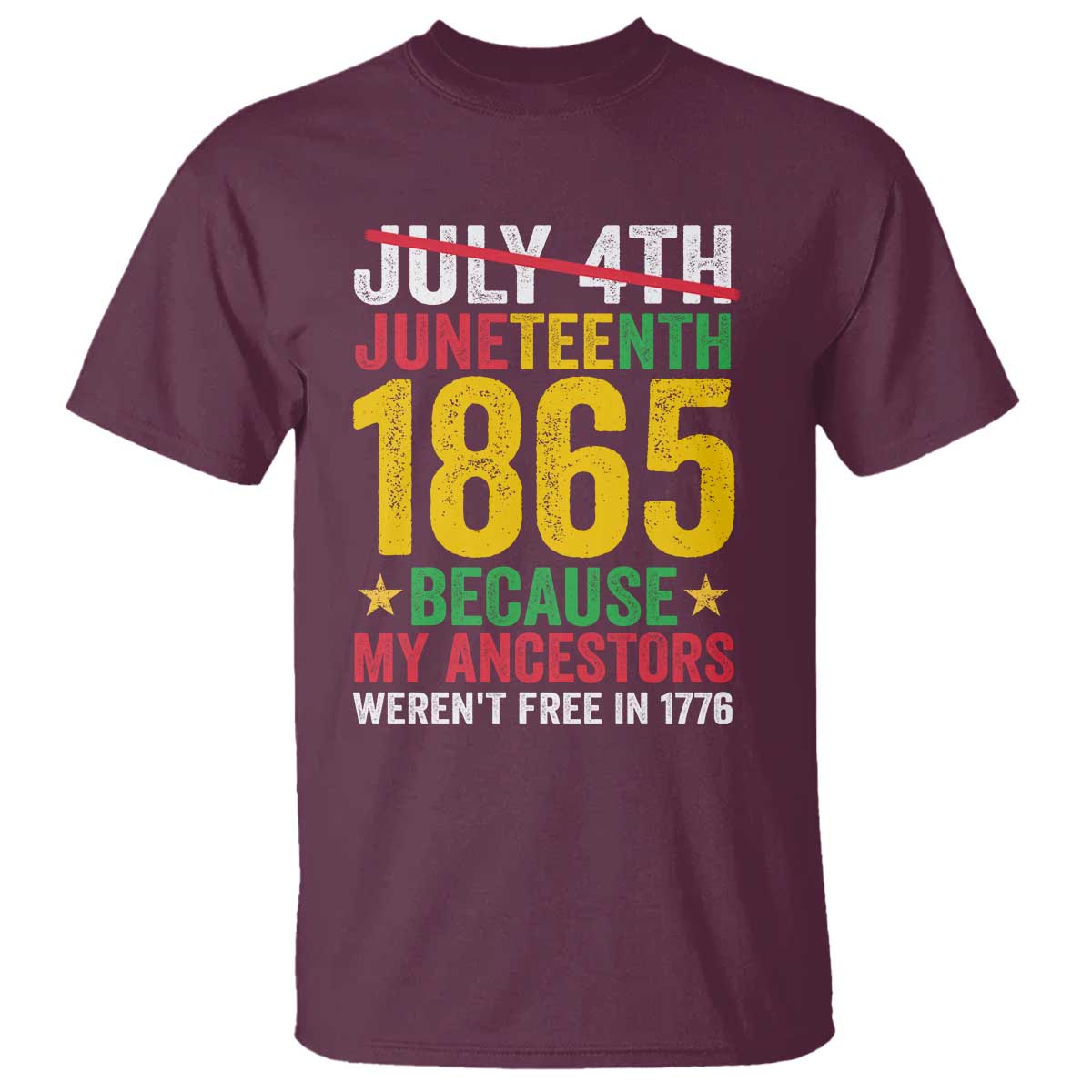 1865 Is Freedom Day Because My Ancestors Weren't Free In 1776 T Shirt