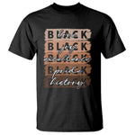 Black Love Joy Excellence Pride History T Shirt Proud African American Melanin Brush Stroke Black History