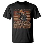 Melanin Rodeo Queen T Shirt Black Cowgirl Western Vintage American Flag