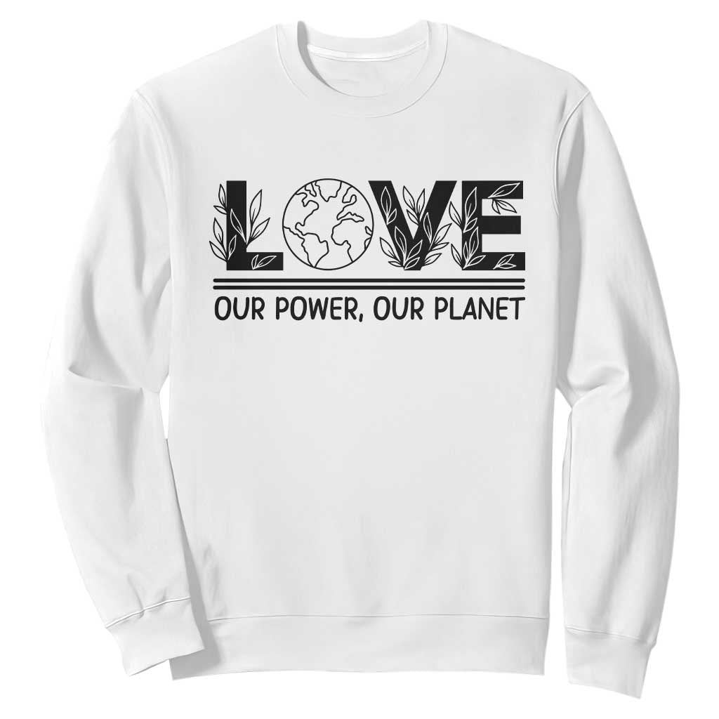 Earth Day 2026 Sweatshirt Our Power Our Planet by African Pride Shop