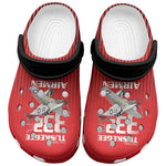 Tuskegee Red Tails Airmen Clogs Shoes 332nd Fighter Group - Black Red - African Pride