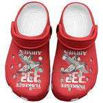 Tuskegee Red Tails Airmen Clogs Shoes 332nd Fighter Group - Red - African Pride
