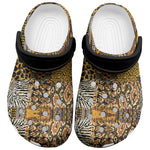 Wild Animal Skins Clogs Shoes African Tribal Pattern - African Pride