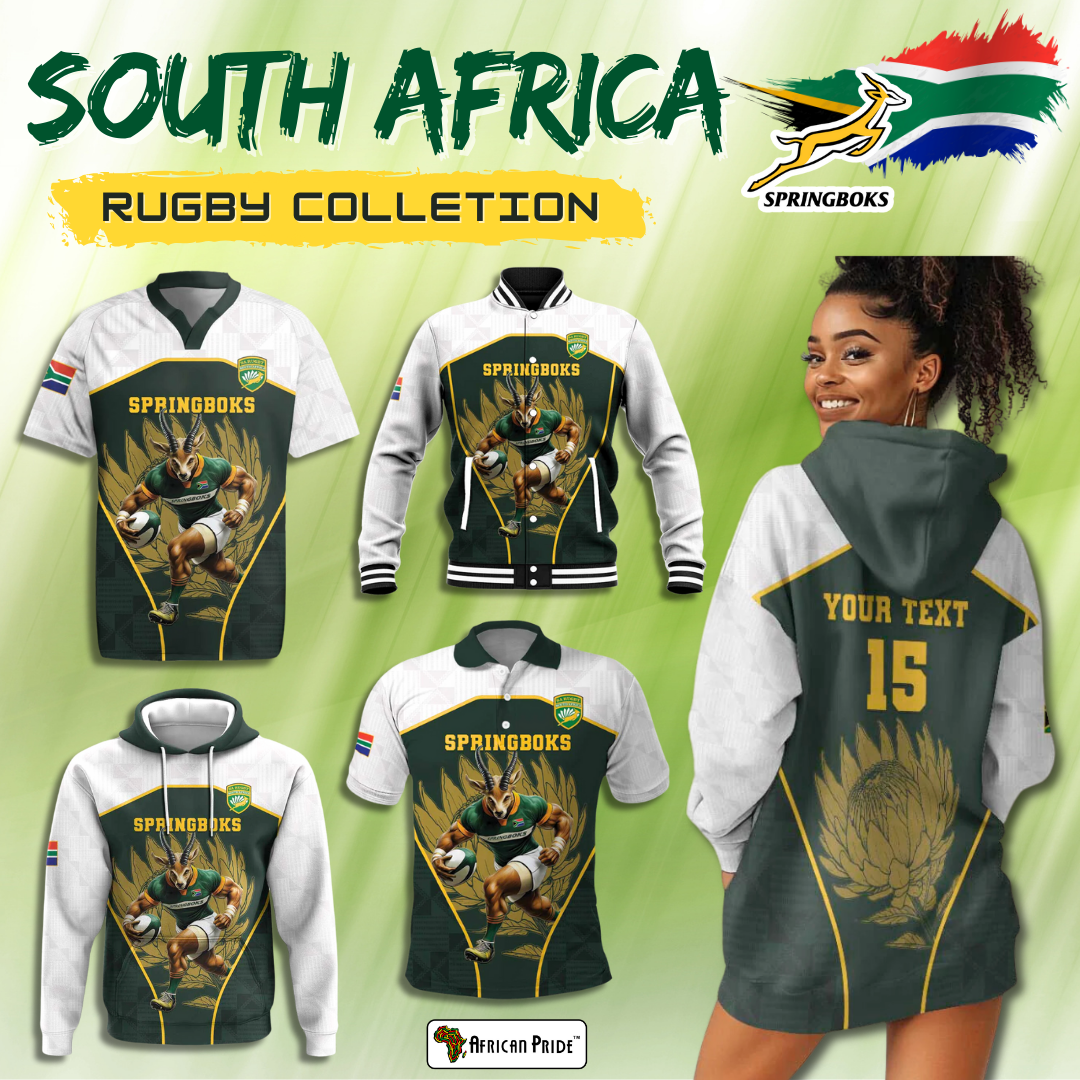 South Africa Springboks Mascot With Protea | Africanpride