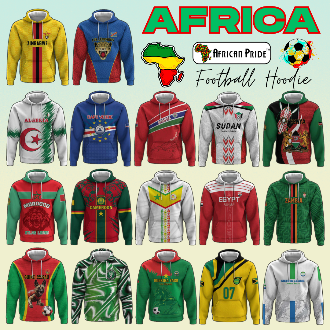 54 Countries Africa Football Hoodie