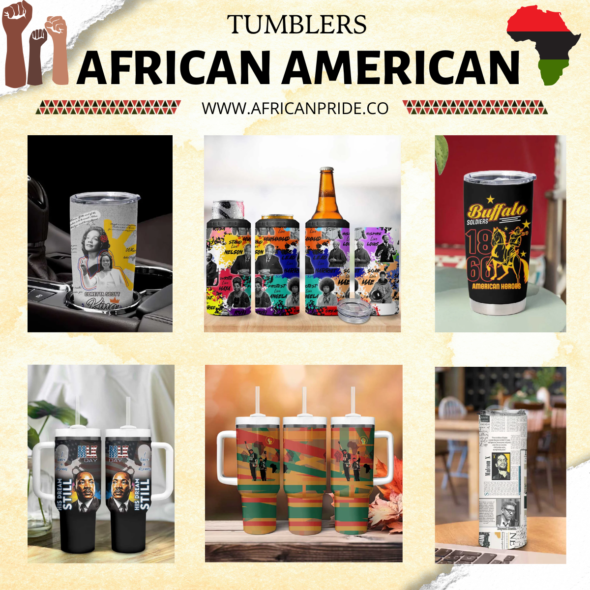 African American Tumbler - African Pride