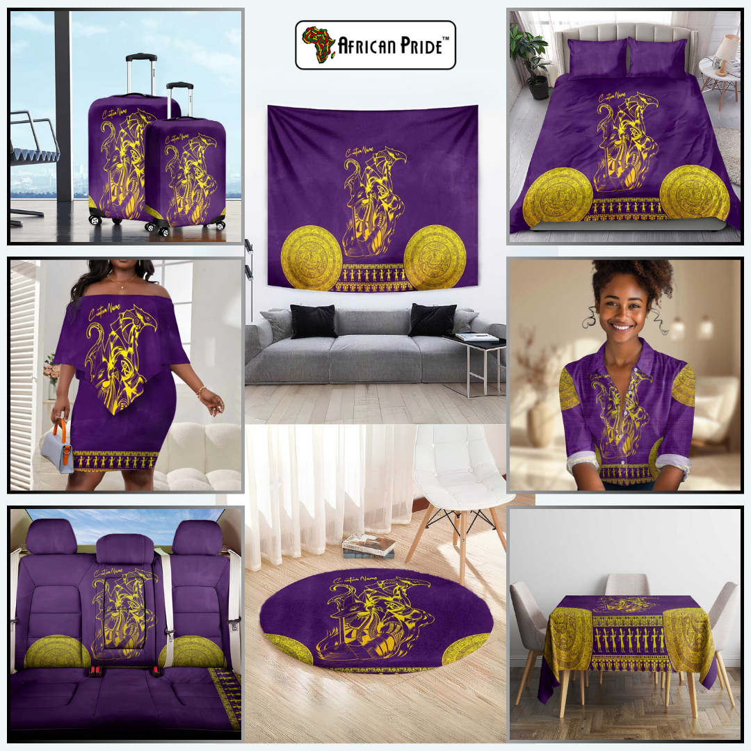 Anubis and Horus Egyptian God Purple | Africanpride